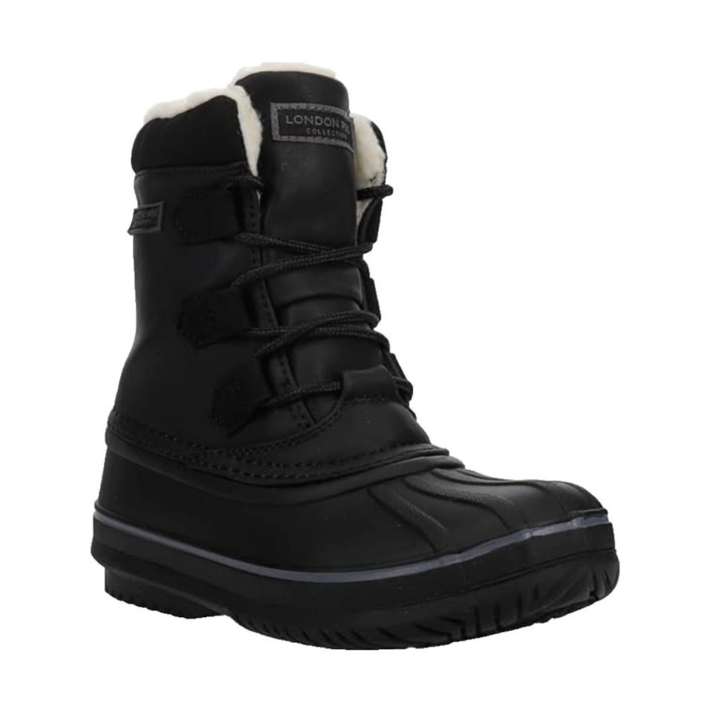 London Fog  Youth Boys Size 11 - Cheshire Snow  Black Casual Boots 63K300-BC